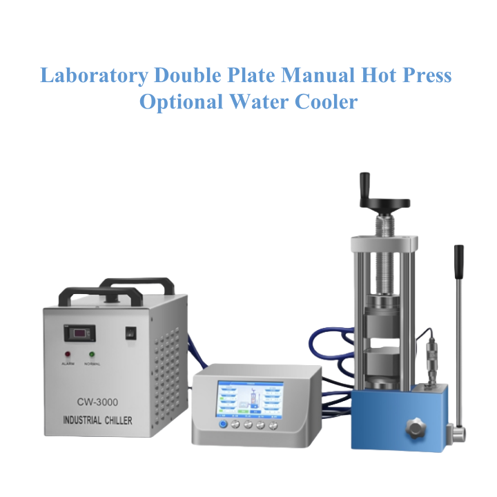 Laboratory Double Plate Manual Hot Press Optional Water Cooler