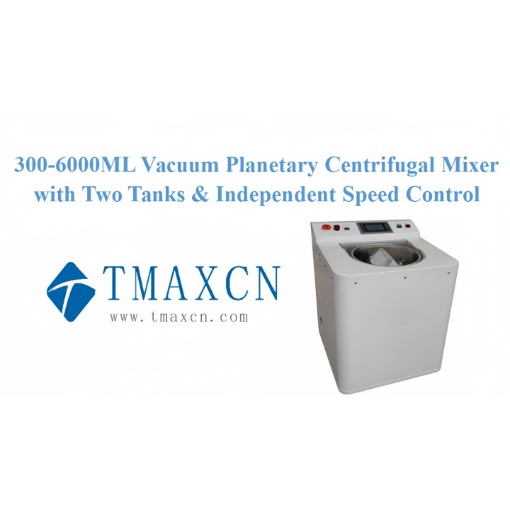 300-6000mL Vacuum Planetary Centrifugal Mixer with Two Tanks